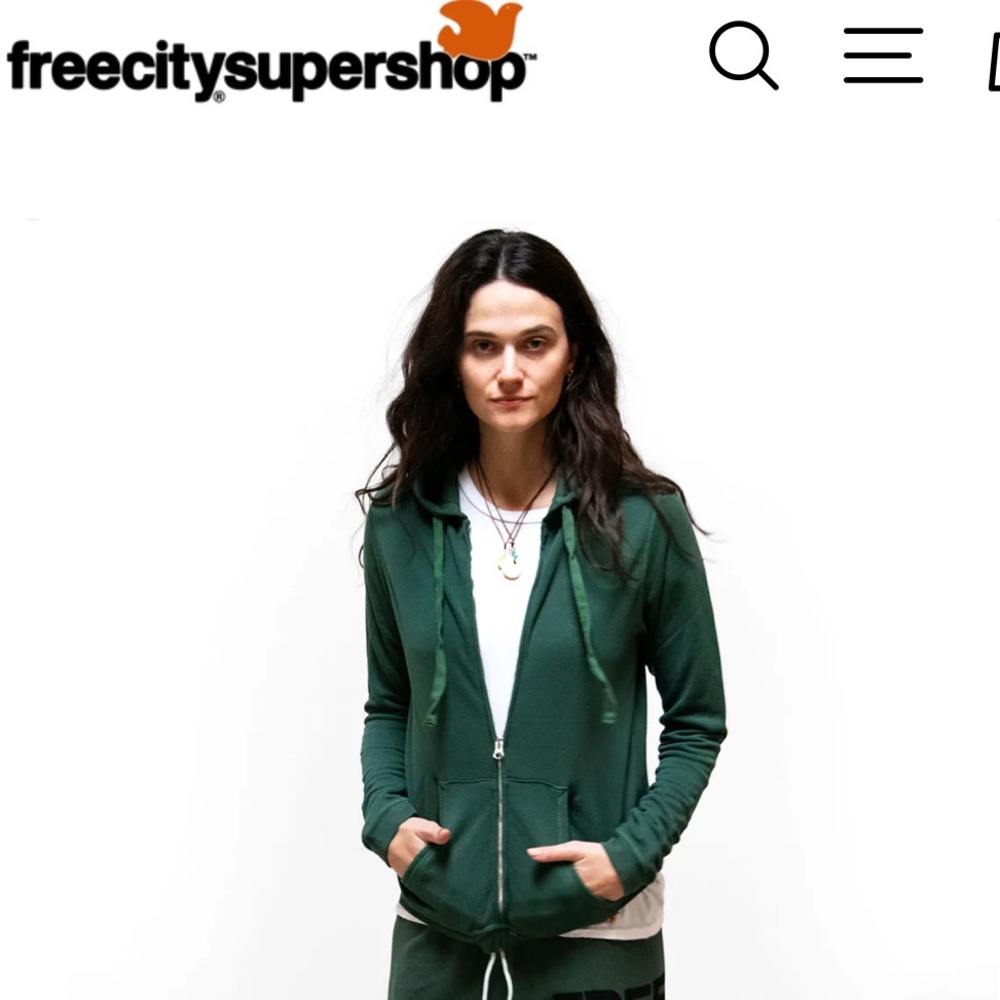 Freecity Light Blue Zip Up Jacket - Picture 2 of 9